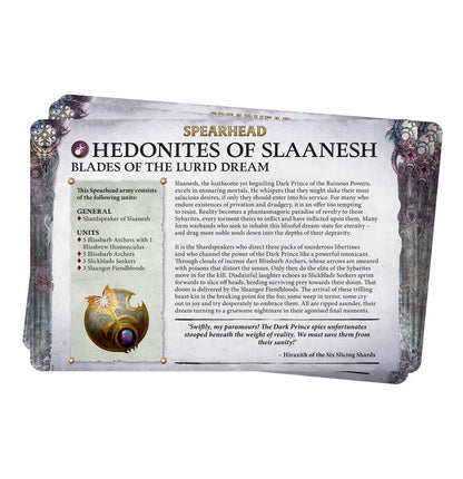 Warhammer Age of Sigmar Faction Pack: Hedonites of Slaanesh