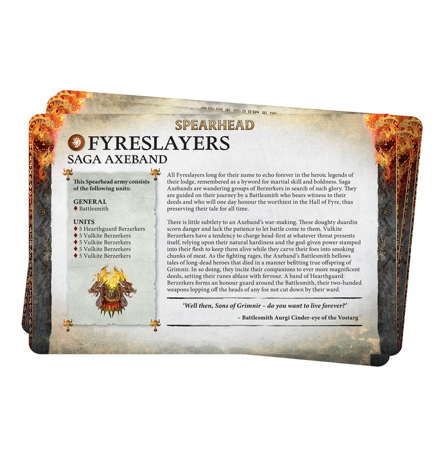 Warhammer Age of Sigmar Faction Pack: Fyreslayers