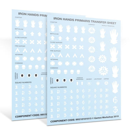 Warhammer 40,000 Iron Hands Primaris Upgrades and Transfers