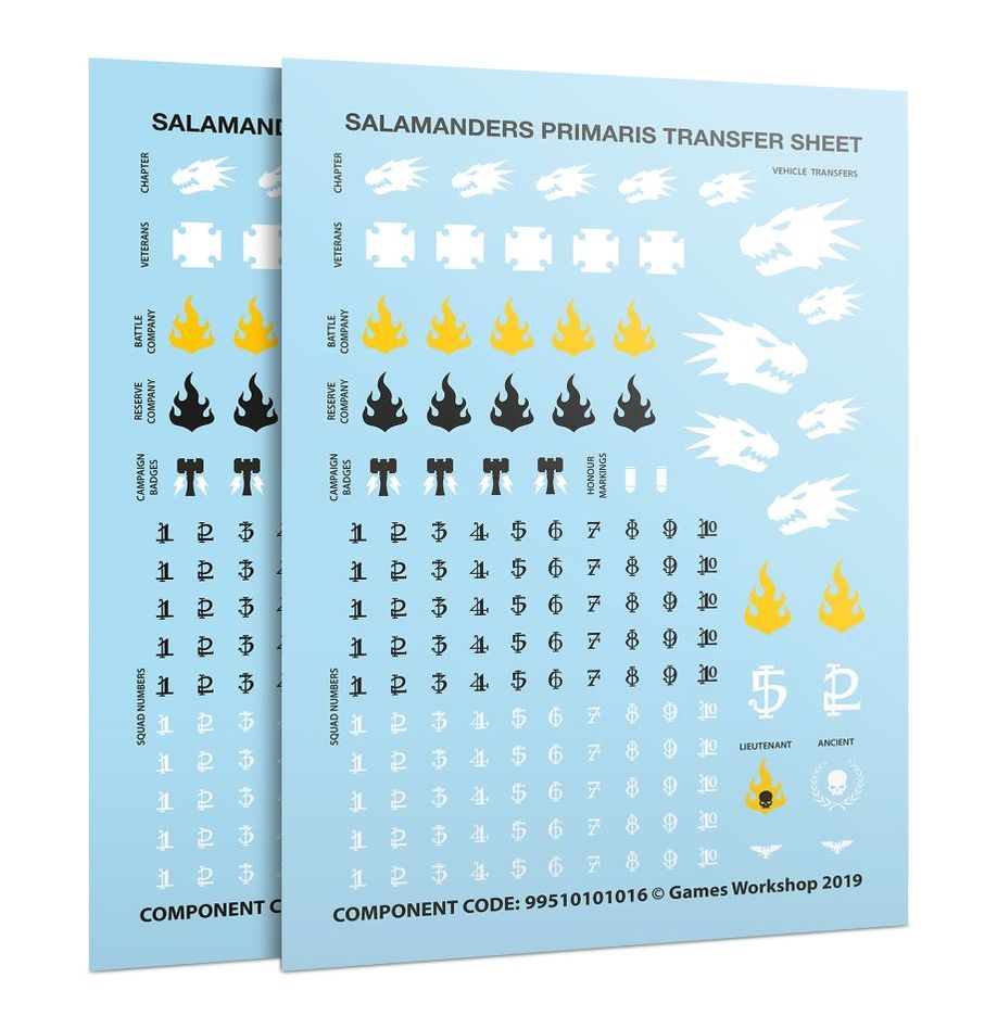 Warhammer 40,000 Salamanders Primaris Upgrades and Transfers