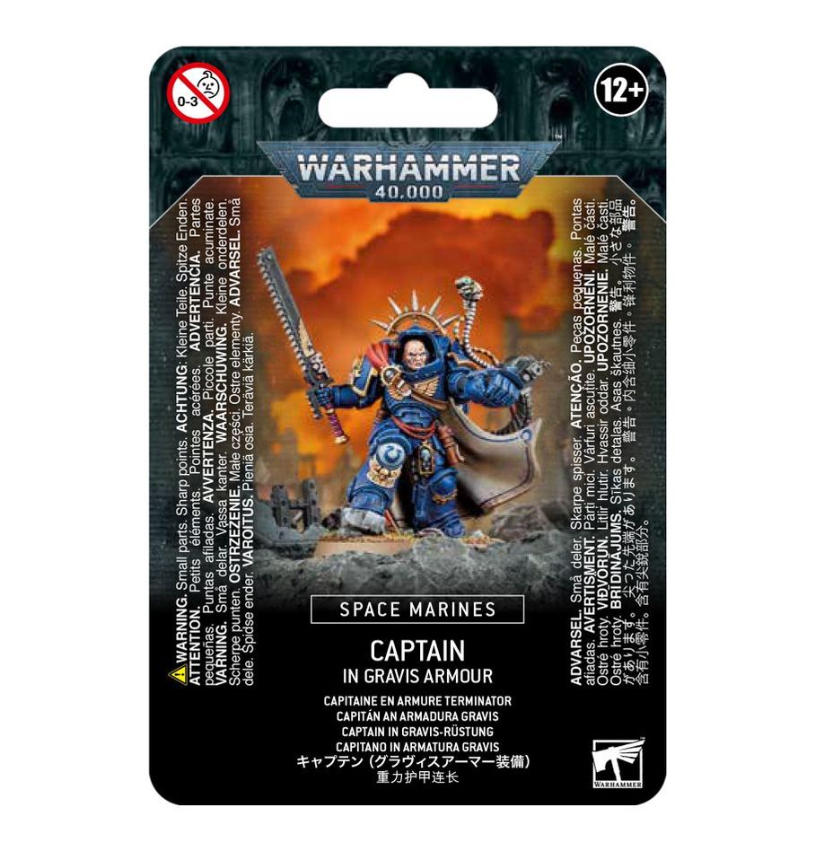 Warhammer 40,000 Space Marines Captain in Gravis Armour