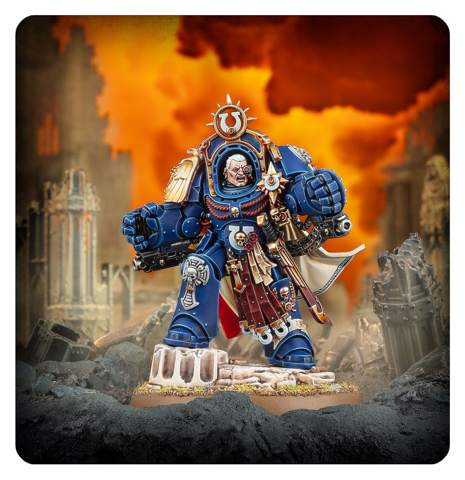 Warhammer 40,000 Ultramarines Marneus Calgar in Armour of Antilochus