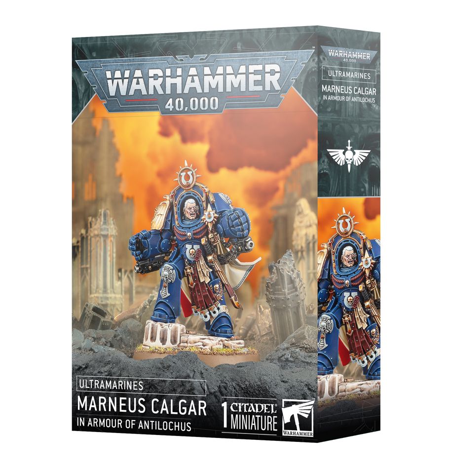 Warhammer 40,000 Ultramarines Marneus Calgar in Armour of Antilochus