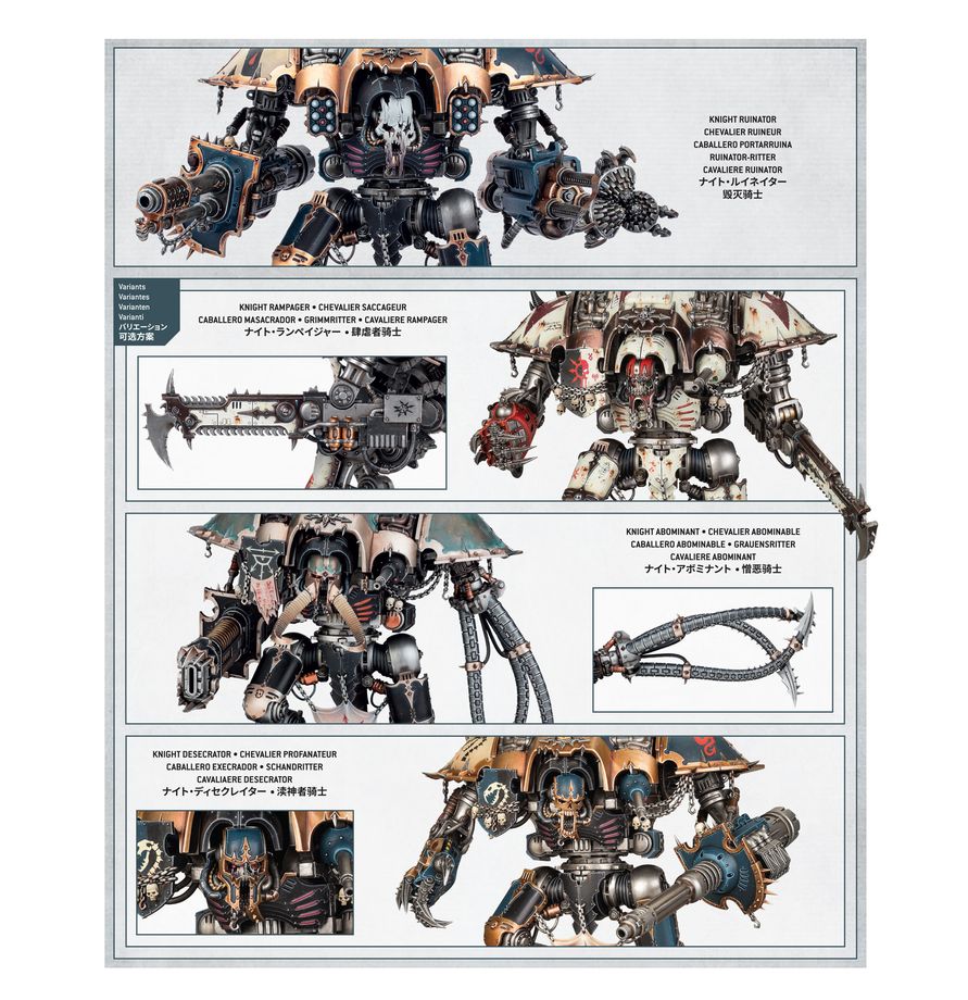 Warhammer 40,000 Chaos Knights Knight Ruinator/Abominant/Rampager/Desecrator