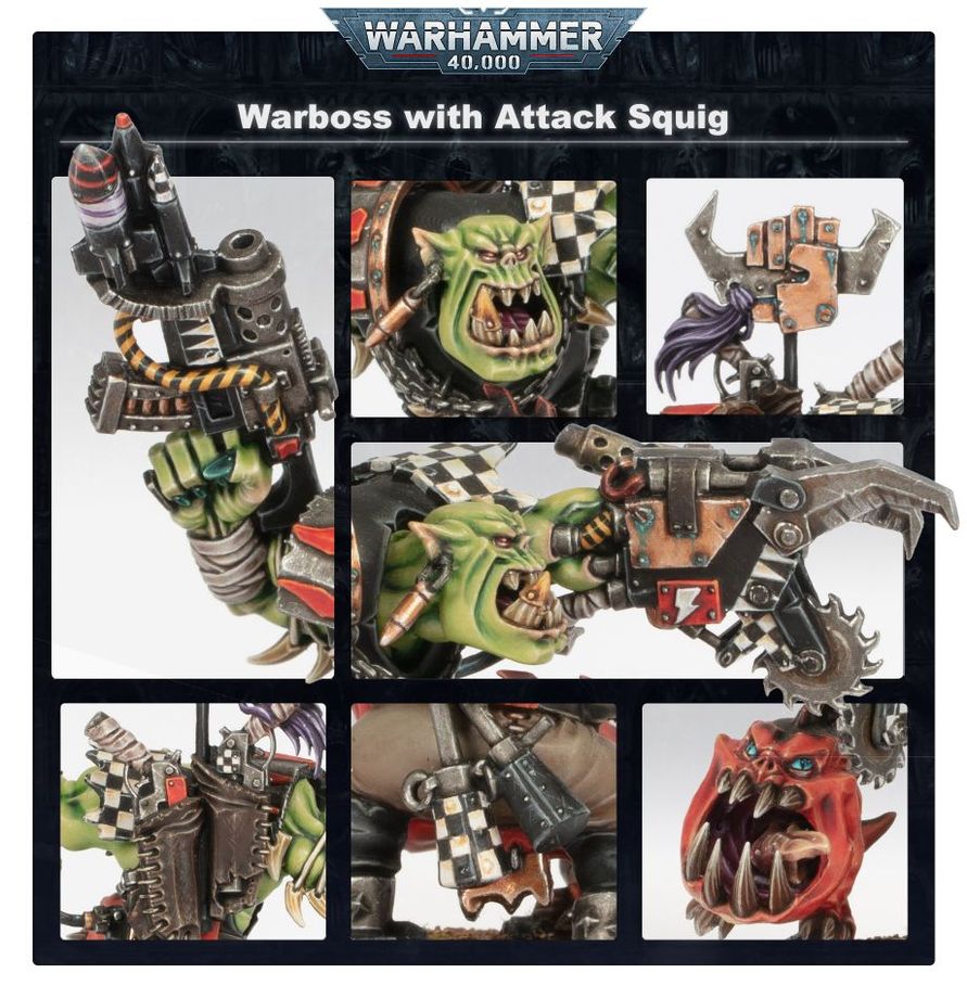 Warhammer 40,000 Orks Ork Warboss with Attack Squig