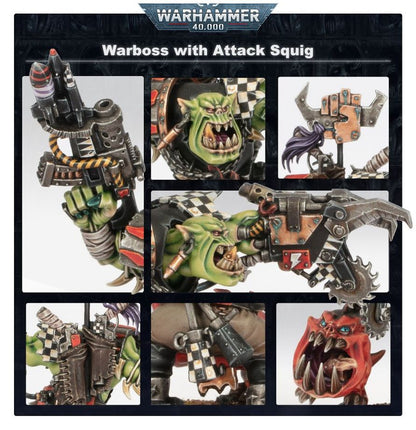 Warhammer 40,000 Orks Ork Warboss with Attack Squig