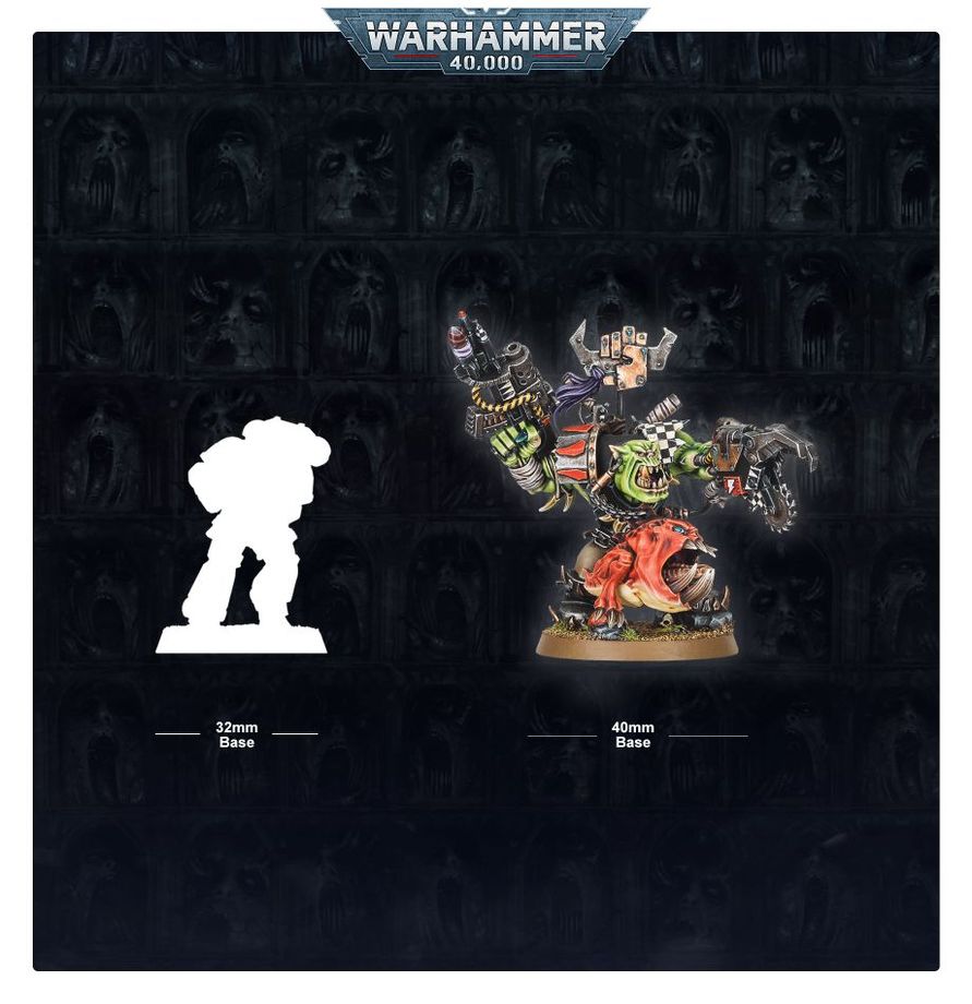Warhammer 40,000 Orks Ork Warboss with Attack Squig