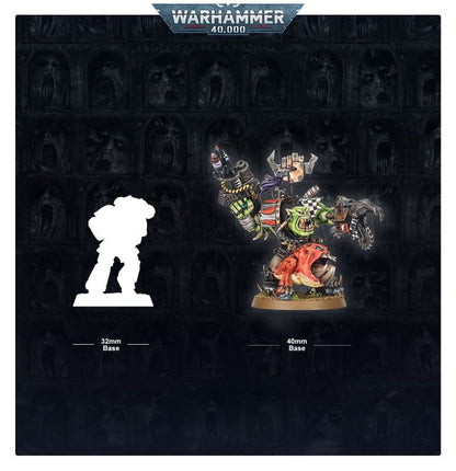 Warhammer 40,000 Orks Ork Warboss with Attack Squig