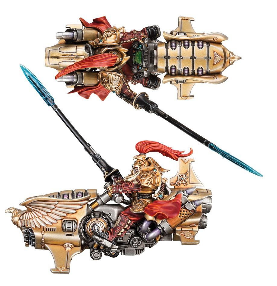Warhammer 40,000 Adeptus Custodes Shield-Captain on Dawneagle Jetbike