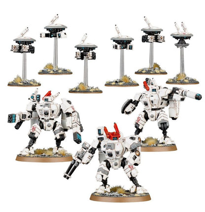 Warhammer 40,000 T'au Empire XV8 Crisis Battlesuit Team