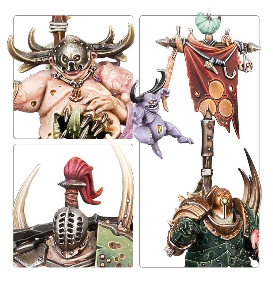 Warhammer Age of Sigmar Maggotkin of Nurgle Pusgoyle Blightlords/Lord of Afflictions