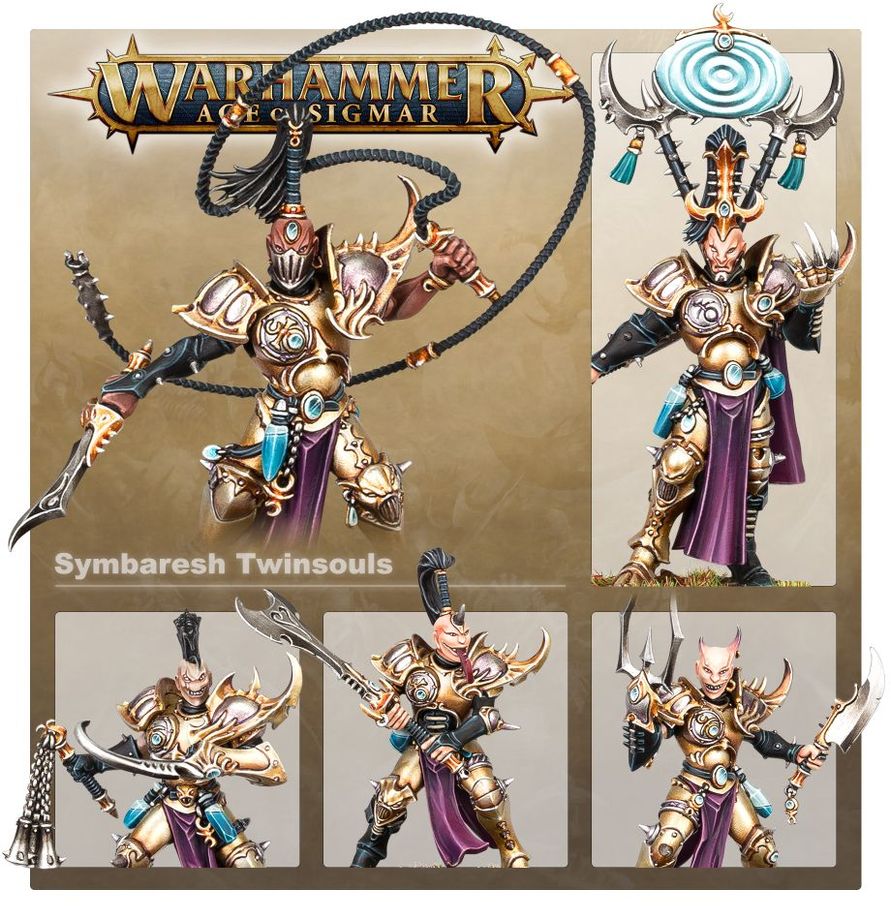 Warhammer Age of Sigmar Hedonites of Slaanesh Myrmidesh Painbringers/Symbaresh Twinsouls