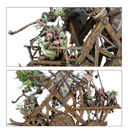 Warhammer Age of Sigmar Skaven Plague Priest on Plague Furnace/Grey Seer on Screaming Bell