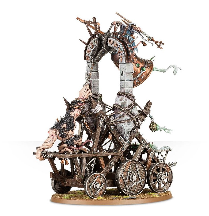 Warhammer Age of Sigmar Skaven Plague Priest on Plague Furnace/Grey Seer on Screaming Bell