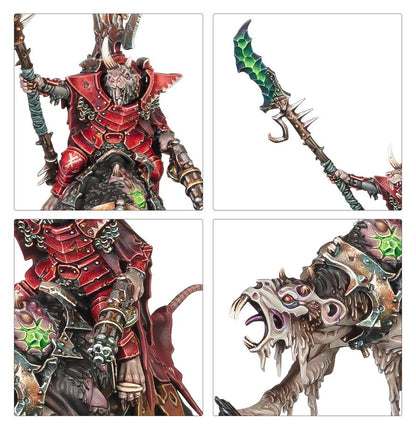 Warhammer Age of Sigmar Skaven Clawlord on Gnaw-beast