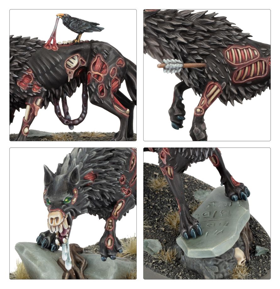 Warhammer Age of Sigmar Soulblight Gravelords Dire Wolves