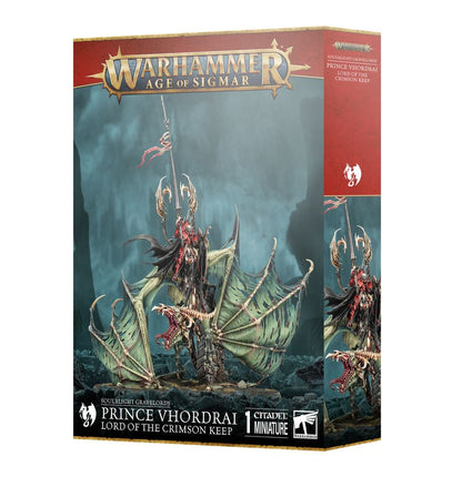 Warhammer Age of Sigmar Soulblight Gravelords Prince Vhordrai, Lord of the Crimson Keep/Revenant Draconith