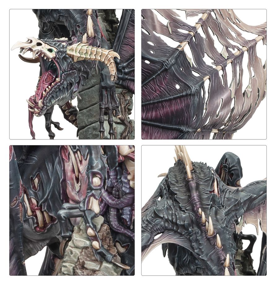 Warhammer Age of Sigmar Soulblight Gravelords Prince Vhordrai, Lord of the Crimson Keep/Revenant Draconith