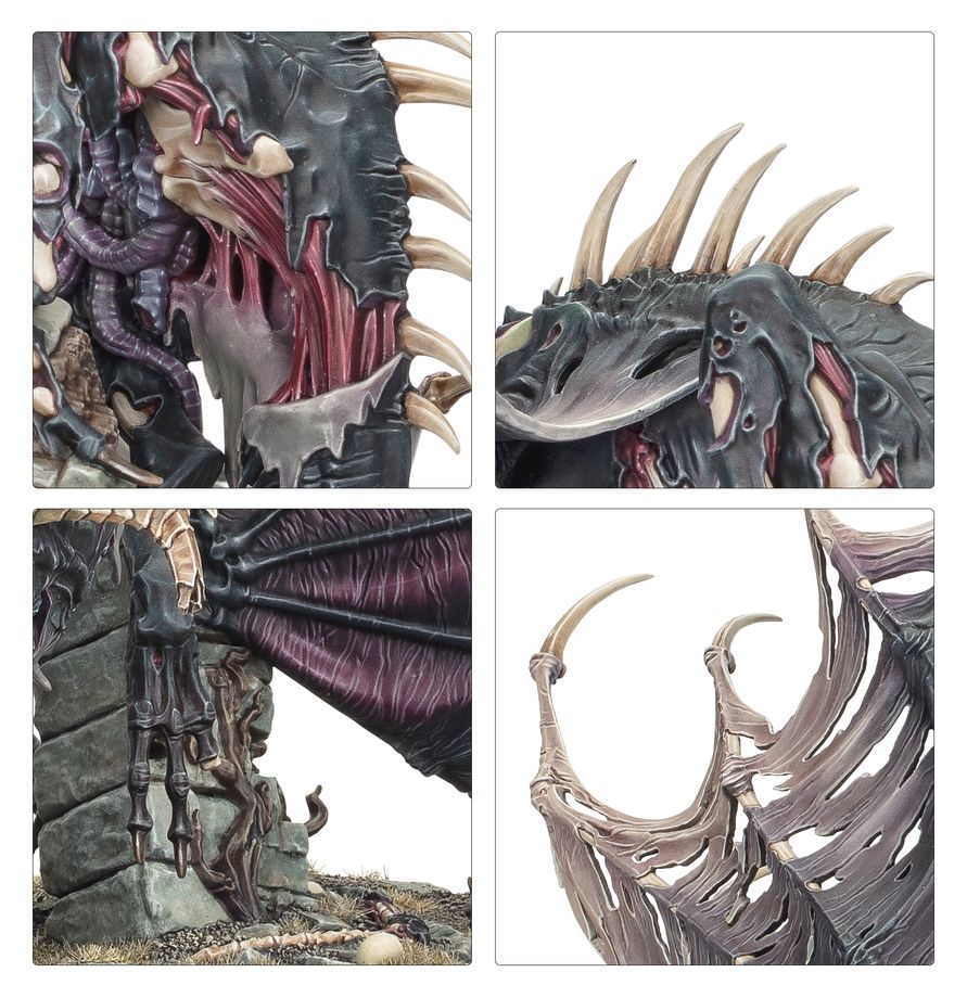 Warhammer Age of Sigmar Soulblight Gravelords Prince Vhordrai, Lord of the Crimson Keep/Revenant Draconith