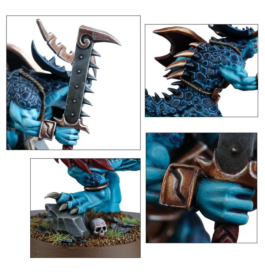 Warhammer Age of Sigmar Seraphon Saurus Oldblood on Carnosaur/Saurus Scar-Veteran on Carnosaur/Skink Oracle on Troglodon