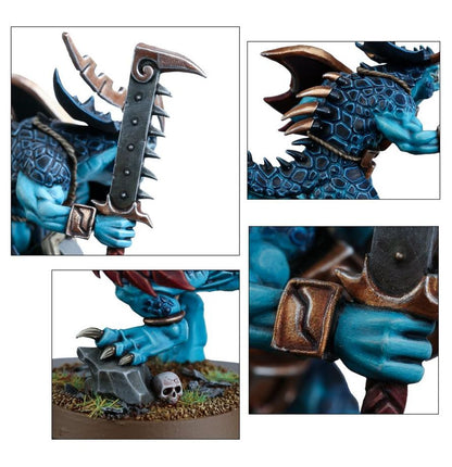 Warhammer Age of Sigmar Seraphon Saurus Oldblood on Carnosaur/Saurus Scar-Veteran on Carnosaur/Skink Oracle on Troglodon