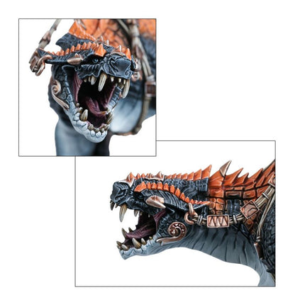 Warhammer Age of Sigmar Seraphon Saurus Oldblood on Carnosaur/Saurus Scar-Veteran on Carnosaur/Skink Oracle on Troglodon