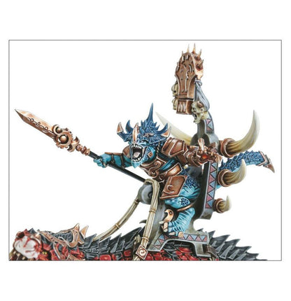 Warhammer Age of Sigmar Seraphon Saurus Oldblood on Carnosaur/Saurus Scar-Veteran on Carnosaur/Skink Oracle on Troglodon