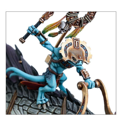 Warhammer Age of Sigmar Seraphon Saurus Oldblood on Carnosaur/Saurus Scar-Veteran on Carnosaur/Skink Oracle on Troglodon