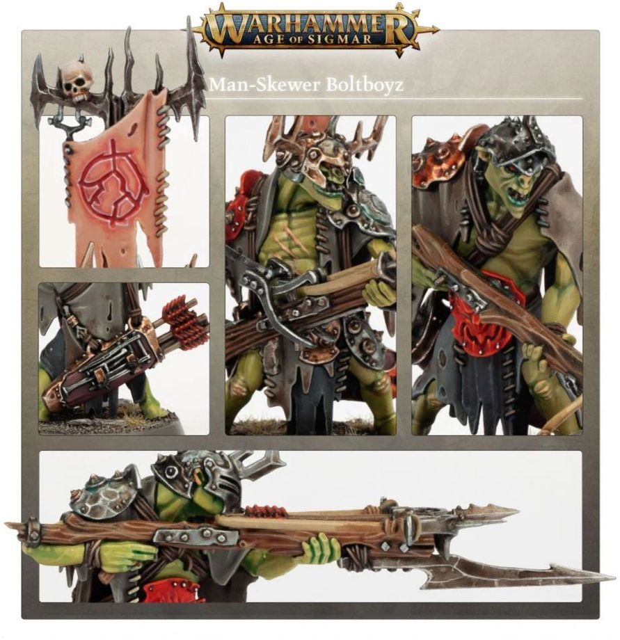 Warhammer Age of Sigmar Orruk Warclans Man-Skewer Boltboyz