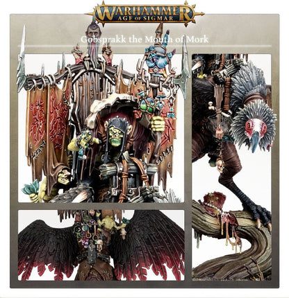 Warhammer Age of Sigmar Orruk Warclans Gobsprakk, The Mouth of Mork/Killaboss on Corpse-Rippa Vulcha