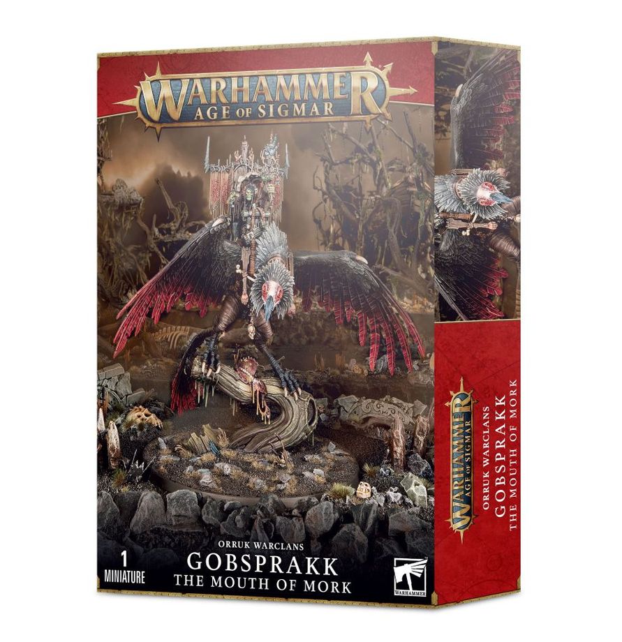 Warhammer Age of Sigmar Orruk Warclans Gobsprakk, The Mouth of Mork/Killaboss on Corpse-Rippa Vulcha