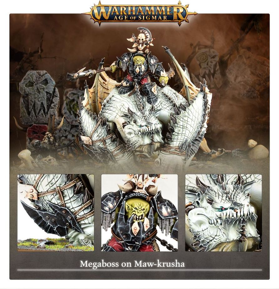 Warhammer Age of Sigmar Orruk Warclans Gordrakk, the Fist of Gork/Megaboss on Maw-krusha