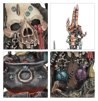 Warhammer Age of Sigmar Orruk Warclans Swampcalla Shaman with Pot-grot