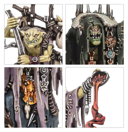 Warhammer Age of Sigmar Orruk Warclans Swampcalla Shaman with Pot-grot