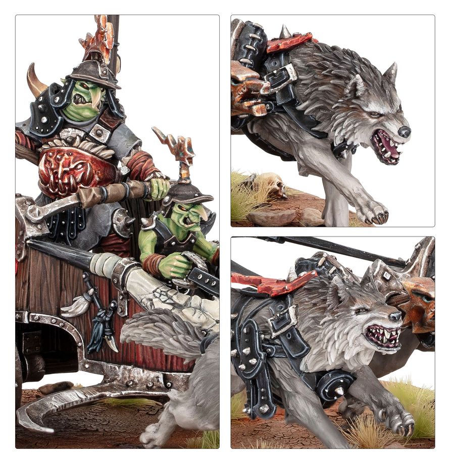 Warhammer Age of Sigmar Gloomspite Gitz Snarlboss/Frazzlegit Shaman on War-Wheela