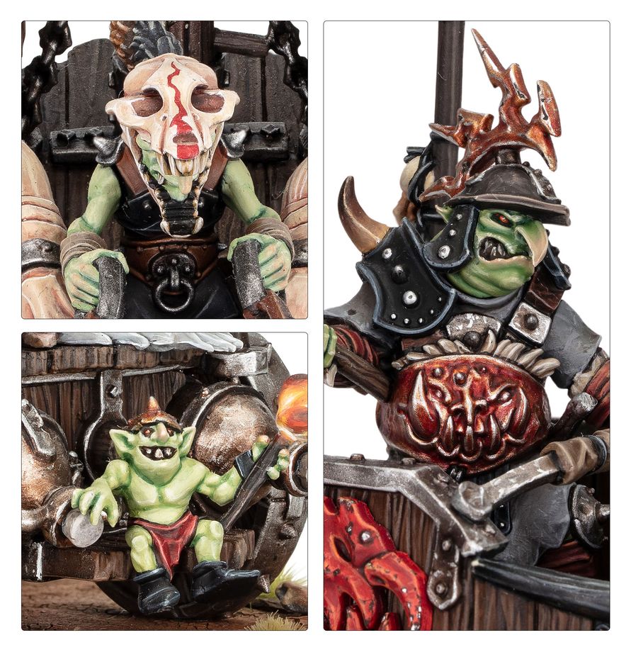 Warhammer Age of Sigmar Gloomspite Gitz Snarlboss/Frazzlegit Shaman on War-Wheela