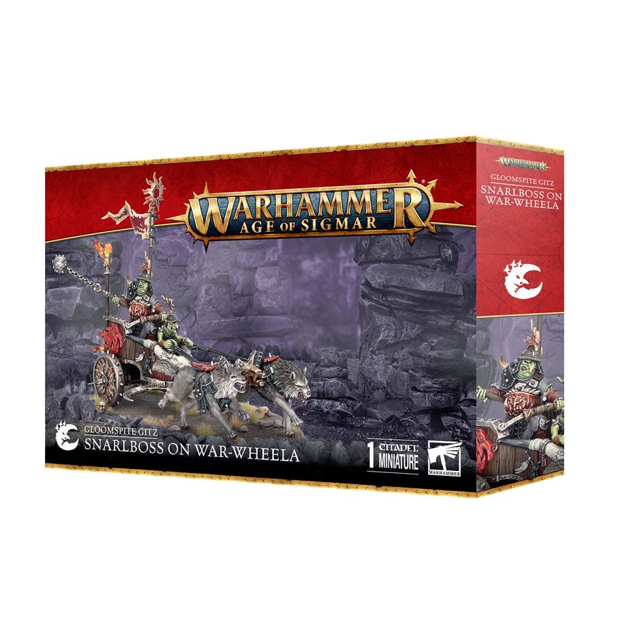 Warhammer Age of Sigmar Gloomspite Gitz Snarlboss/Frazzlegit Shaman on War-Wheela
