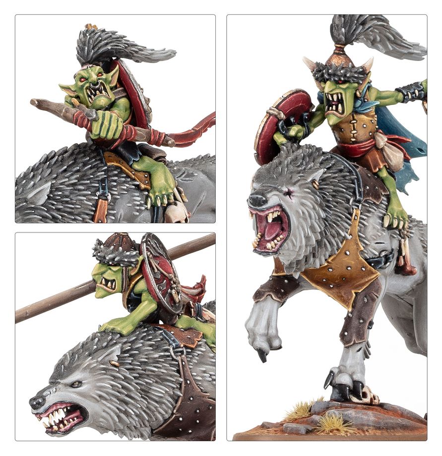 Warhammer Age of Sigmar Gloomspite Gitz Snarlboss and Wolfgit Retinue