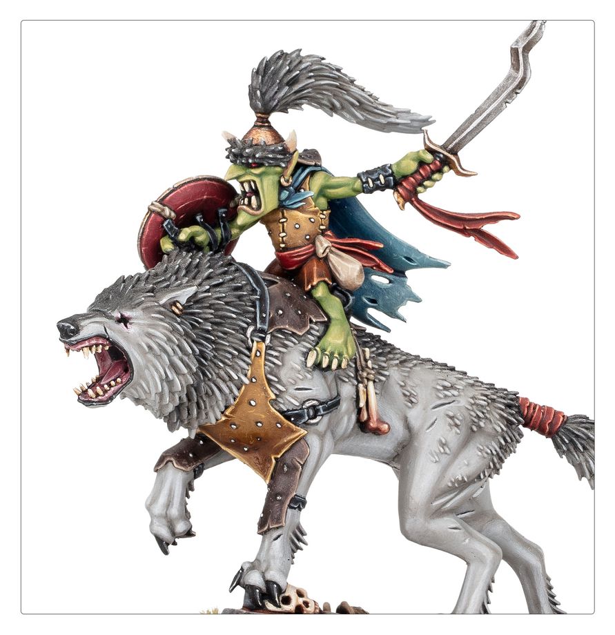 Warhammer Age of Sigmar Gloomspite Gitz Snarlboss and Wolfgit Retinue