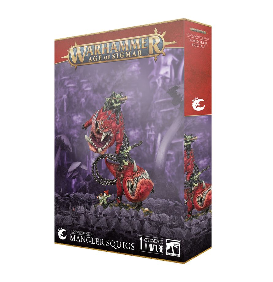 Warhammer Age of Sigmar Gloomspite Gitz Mangler Squigs/Loonboss on Mangler Squigs