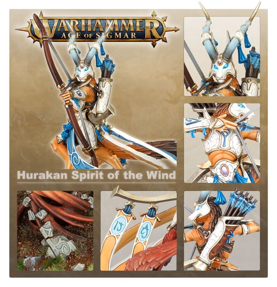 Warhammer Age of Sigmar Lumineth Realm-Lords Sevireth, Lord of the Seventh Wind/Hurakan Spirit of the Wind