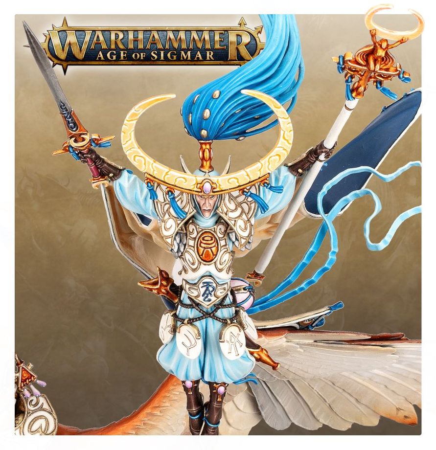 Warhammer Age of Sigmar Lumineth Realm-Lords Archmage Teclis and Celennar, Spirit of Hysh
