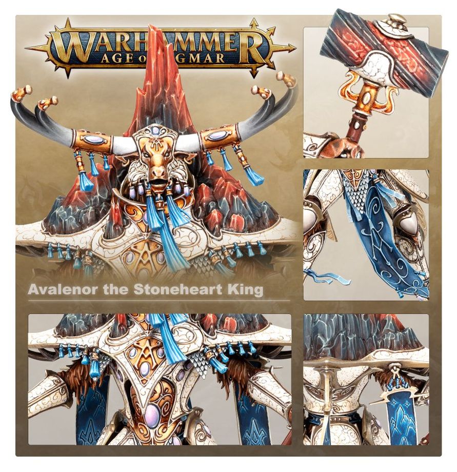 Warhammer Age of Sigmar Lumineth Realm-Lords Avalenor, the Stoneheart King/Alarith Spirit of the Mountain