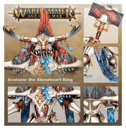 Warhammer Age of Sigmar Lumineth Realm-Lords Avalenor, the Stoneheart King/Alarith Spirit of the Mountain