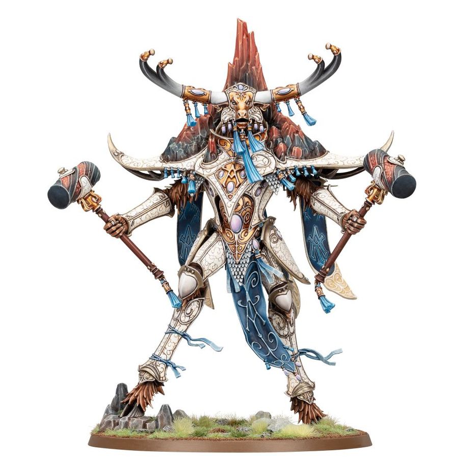 Warhammer Age of Sigmar Lumineth Realm-Lords Avalenor, the Stoneheart King/Alarith Spirit of the Mountain