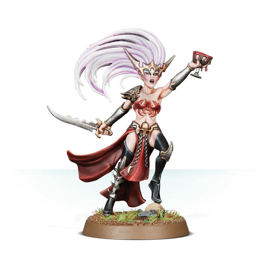 Warhammer Age of Sigmar Daughters of Khaine Slaughter Queen on Cauldron of Blood/Bloodwrack Shrine/Hag Queen on Cauldron of Blood