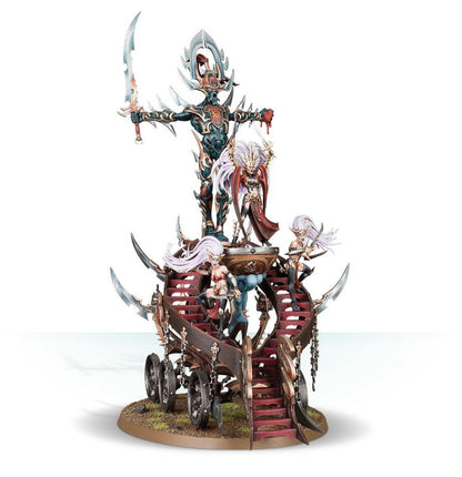 Warhammer Age of Sigmar Daughters of Khaine Slaughter Queen on Cauldron of Blood/Bloodwrack Shrine/Hag Queen on Cauldron of Blood