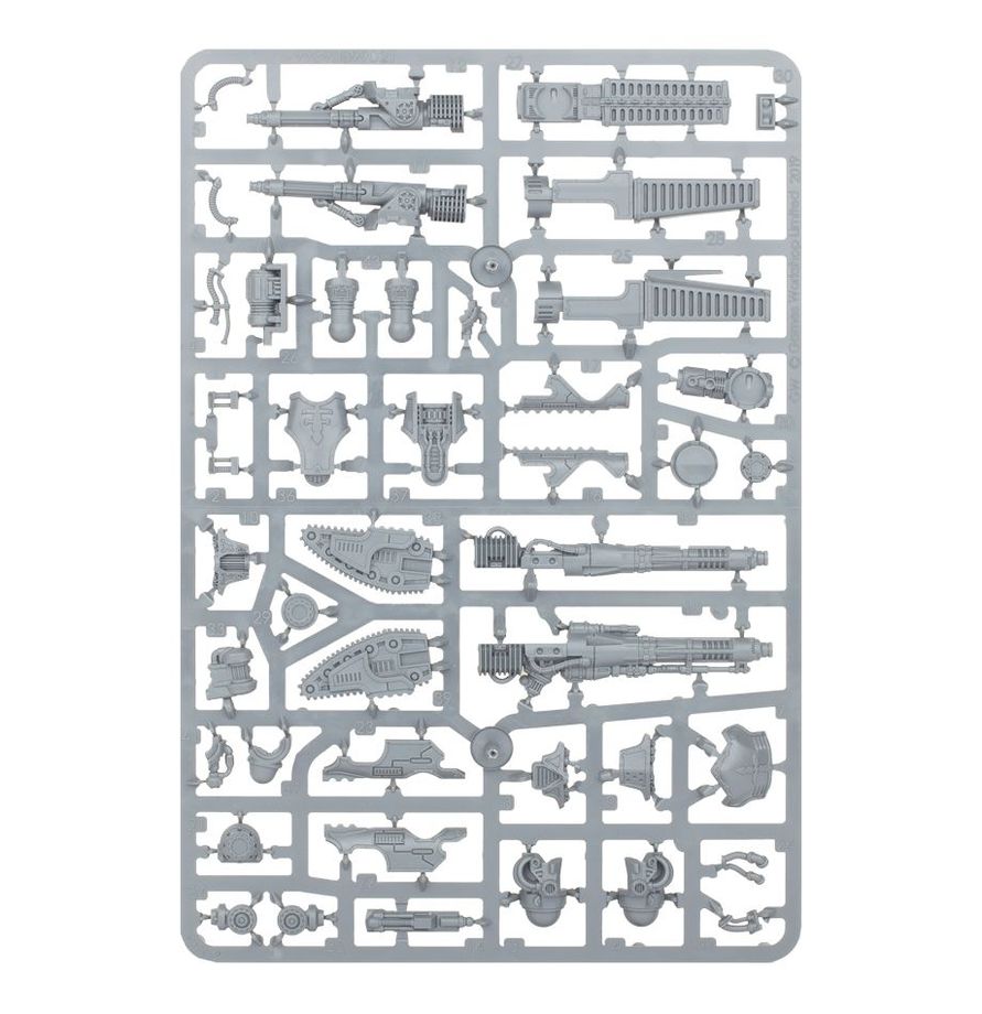 Warhammer 40,000 Imperial Knights Reaver Titan Weapons: Melta Cannon, Chainfist, Volcano Cannon and Turbo Laser