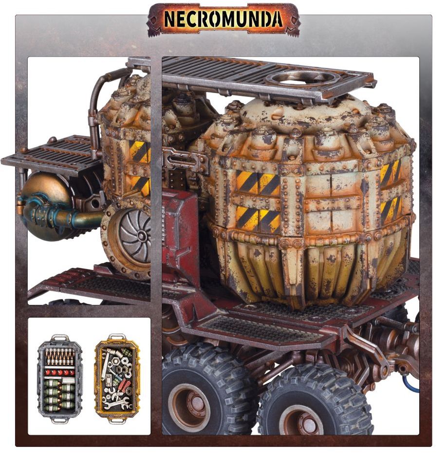 Warhammer 40,000 Necromunda: Promethium Tanks on Cargo-8 Ridgehauler Trailer