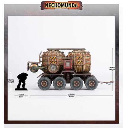 Warhammer 40,000 Necromunda: Promethium Tanks on Cargo-8 Ridgehauler Trailer